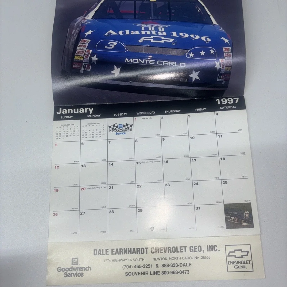 1997 GM Goodwrench Service Racing Calendar